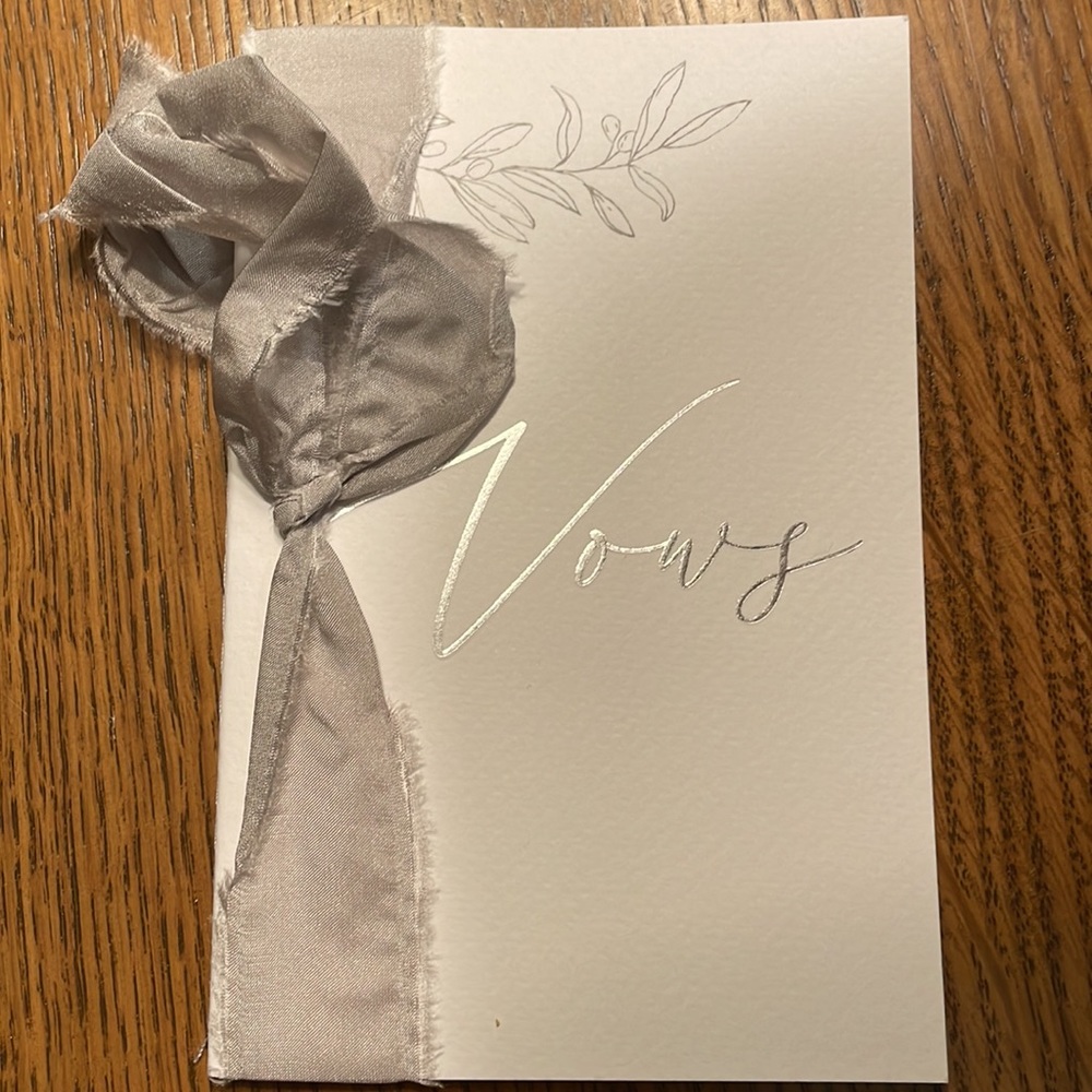 Wedding Vow Booklet